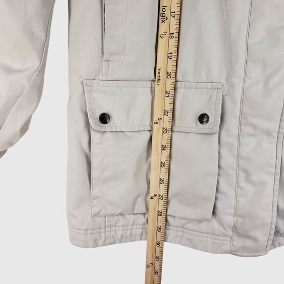 Pacific Trail Beige/White Fleece Plaid Lined Jacket Womes M - Picture 8 of 10